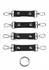 AVANZA FEROS Croc-Embossed PU Leather Hogtie Restraint System Black