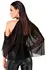 Noir Handmade Bolero Tulle L - Black Sheer Powerwetlook Cape