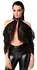 Noir Handmade Orgia Black Tulle Bolero S - Sheer Cape with Wetlook Collar