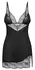 Obsessive Lobelis Chemise Set Black XL/2XL with Adjustable Straps