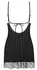 Obsessive Lobelis Chemise Set Black XL/2XL with Adjustable Straps