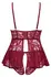 Cottelli Curves Babydoll 3XL Red Lace Velvet Set Adjustable Straps