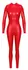 Noir Powerwetlook Jumpsuit Red XL with 3-Way Zipper