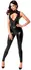 NOIR Handmade Orgia Jumpsuit L Black Powerwetlook & Lace Detail