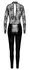 Noir Handmade Orgia Exclusive Lace & Powerwetlook Jumpsuit Black L
