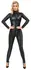 Cottelli PARTY Jumpsuit Snake L - Grey Snakeskin, 3-Way Zipper, Large