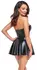 Noir Powerwetlook Tube Dress L - Versatile Black Mini Dress with Adjustable Straps