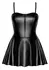 Noir Powerwetlook Tube Dress L - Versatile Black Mini Dress with Adjustable Straps