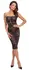 Noir Handmade Dress XL Floral Lace, Adjustable Corset Back, Black