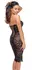 Noir Handmade Dress XL Floral Lace, Adjustable Corset Back, Black