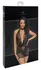 Noir Handmade Dress L Transparent Black Tulle Velvet Floral Chain