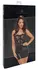 Noir Handmade Tube Dress L - Lace & Powerwetlook, Black, Strapless
