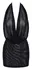Noir Handmade Orgia Luminara Halterneck Shimmer Mini Dress Black S