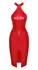 Noir Handmade Orgia Red Powerwetlook Dress XL with Full-Length Zip