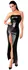 Noir Handmade Orgia Long Strapless Powerwetlook Dress Black M