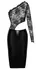 Noir Handmade Orgia Black Powerwetlook Dress with Lace Top, Size L