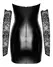 Noir Handmade Orgia Powerwetlook Mini Dress with Lace & Arm Gauntlets XL