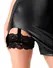Noir Handmade Orgia Powerwetlook Mini Dress with Lace Suspender S