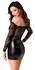 Noir Handmade Orgia Exclusive Black Lace & Wetlook Dress XL