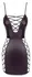 Cottelli PARTY Mini Dress S Purple Matte Finish with Adjustable Lacing