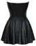 Cottelli PARTY Black Mini Corset Dress with Silver Hook Detailing S