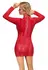 Cottelli PARTY Red Snakeskin Effect Dress, Long Sleeve, Size L