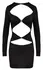 Cottelli PARTY Mini Dress Black XL - Elegant Stretch Model with Rhinestone Detail