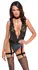 Noir Handmade Body Pearls M - Elegant Lace & Matte Choker Body with Pearls
