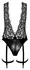 Noir Handmade Body Pearls M - Elegant Lace & Matte Choker Body with Pearls