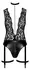 Noir Handmade Body Pearls S - Elegant Lace & Matte Finish, Adjustable Straps
