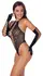 Cottelli FANTASY Black Tiger Stripe Bodysuit & Long Gloves Set S-L