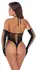 Cottelli FANTASY Black Tiger Stripe Bodysuit & Long Gloves Set S-L
