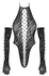 Cottelli FANTASY Black Tiger Stripe Bodysuit & Long Gloves Set S-L