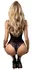 Obsessive Lobellis Bodysuit XL/2XL Black - Soft Lace & Adjustable Fit