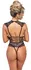 Abierta Fina Open Lace Body L - Black Floral Lace, Adjustable Straps