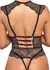 Abierta Fina Lace-Embellished Open Body M, Black, Adjustable Straps