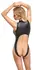 Cottelli Lingerie Sleeveless Matte Zip Body XL, Crotchless, Black