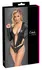Cottelli Lingerie Long Sleeve Bodysuit Matte Black Size L