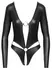 Cottelli Lingerie Long Sleeve Bodysuit Matte Black Size L