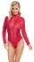 Cottelli PARTY Bodysuit Red Snakeskin XL with 3-Way Zipper