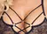 Cottelli LINGERIE Lace Body M Black with Decorative Silver Rings