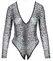Cottelli Lingerie Bodysuit M Snakeskin Transparent Powernet
