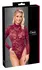 Cottelli LINGERIE Lace Bodysuit Bordeaux Red XL - Elegant Long Sleeve