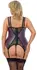 Cottelli Curves Basque Set XL Dark Purple with Removable Lace Details