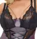 Cottelli Curves Basque Set XL Dark Purple with Removable Lace Details