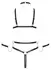 Bad Kitty Adjustable Strap Harness Body S with Removable Chains