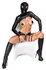 Bad Kitty Full Body Restraint Set M, Black Matte, Adjustable Harness