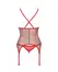 Obsessive Jollymore Lingerie Set XL/2XL - Red Tulle & Snowflake Accents