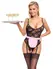 Cottelli Costumes Maid Body L Black Lace Adjustable Suspender Set