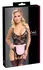 Cottelli Costumes Maid Stretch Lace Body M, Removable Suspenders, Black/Pink